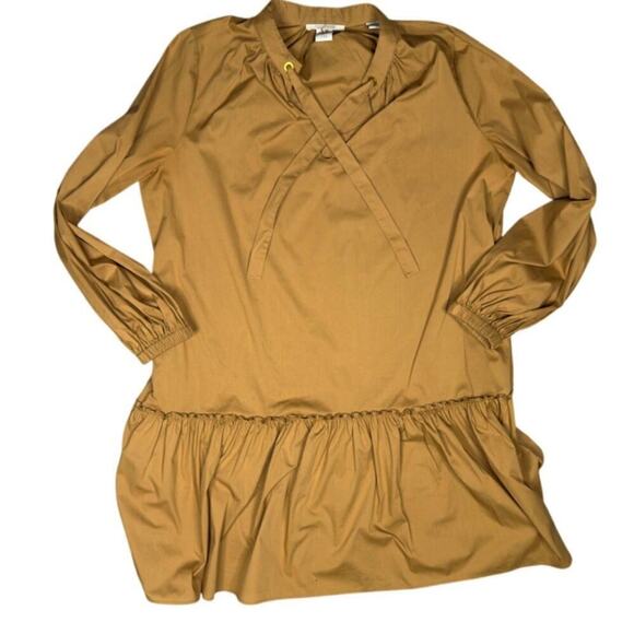 Scotch and Soda Voluminous Long Sleeve Organic Cotton Shift Dress Size Large - Picture 3 of 10